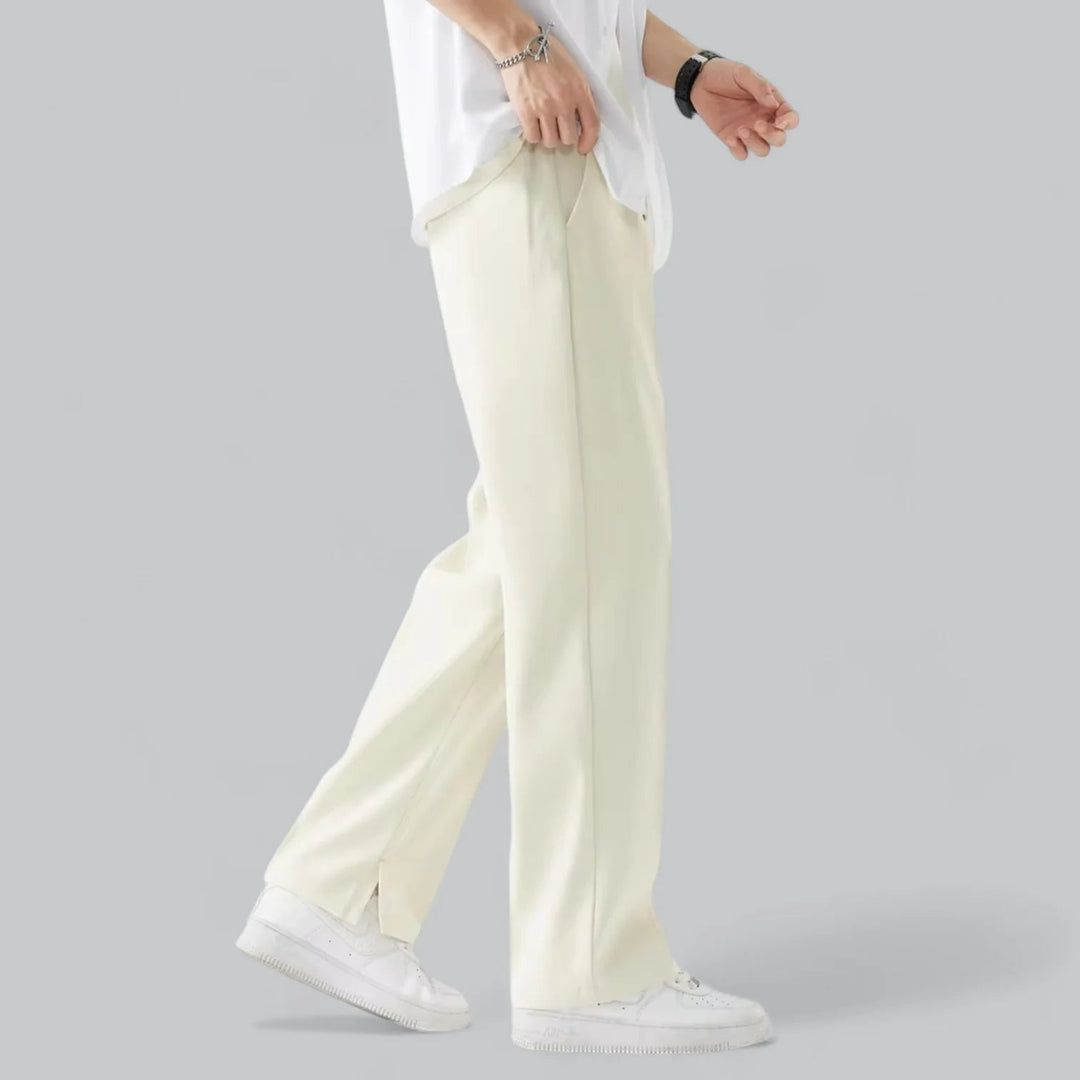 Nieuwe collectie: heren broek met wijde pijpen, modern en comfortabel voor alle seizoenen.