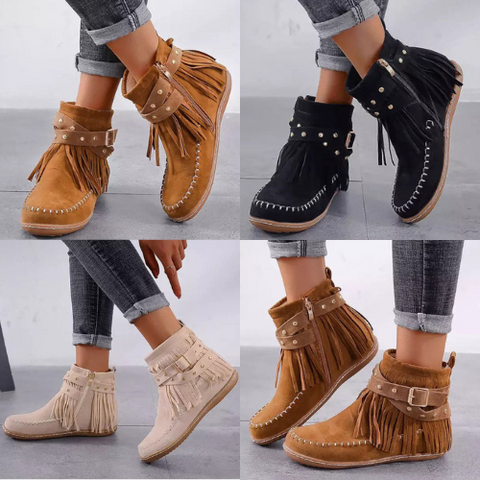 Stijlvolle retro dames schoenen met rits, bieden optimaal comfort voor een elegante dagelijkse look.