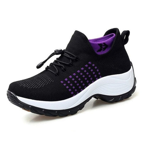 Lichtgewicht unisex stretch schoenen, orthopedisch en ademend, met zachte kussenzool voor optimaal comfort.