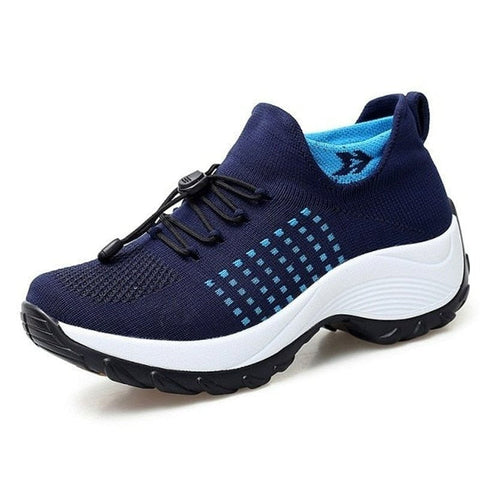 Unisex orthopedische stretch instappers met kussenzool voor comfort en demping, ideaal voor gevoelige voeten.
