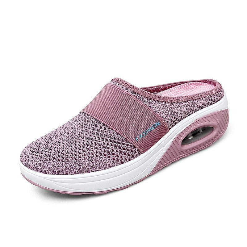 Comfortabele dames slip-on instappers met luchtkussen zool, ideaal als wandelschoenen of dagelijkse ondersteuning.