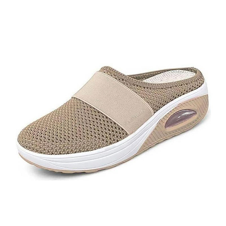 Veelzijdige dames comfort instappers, perfecte dagelijkse wandelschoenen met orthopedisch luchtkussen.