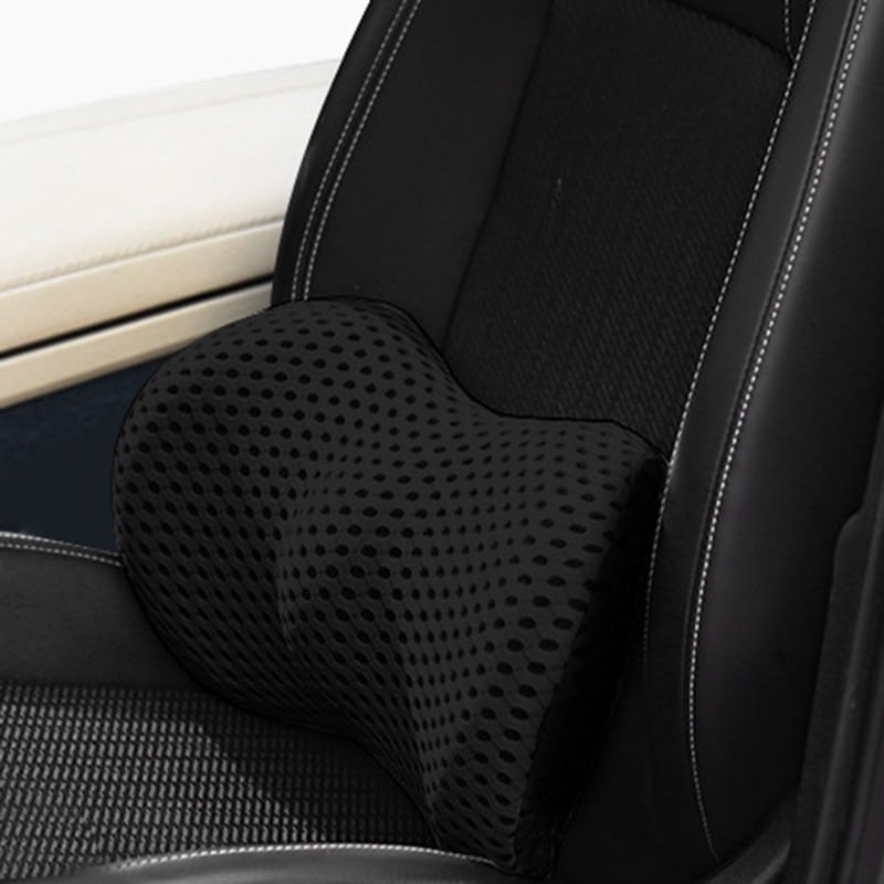 Comfortabel en ergonomisch lendenkussen van traagschuim voor rugpijn verlichting, thuis en onderweg.