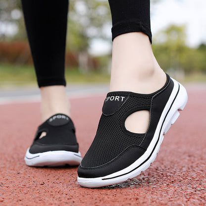 "Orthopedische herenpantoffels slip-on, ademend mesh en lichtgewicht, comfortabel voor brede voeten en dagelijks gebruik."
