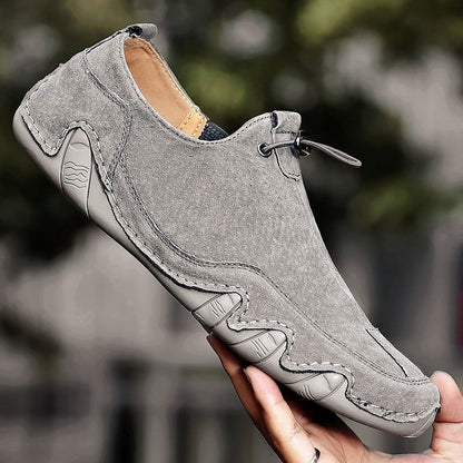 Orthopedische lederen herenschoenen loafers, stijlvol en comfortabel, lichtbruin, geschikt voor formele en informele gelegenh