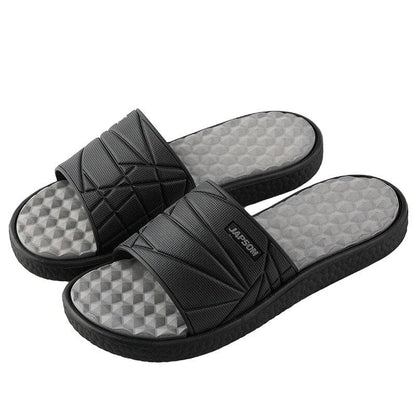 "Orthopedische slippers heren met ademend bovenwerk en comfortabel voetbed, ideaal voor zowel thuis als buiten."