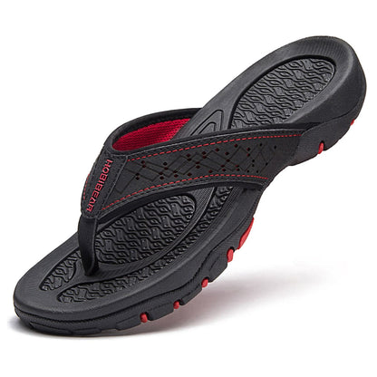 "Orthopedische slippers heren met ademend bovenwerk en comfortabel voetbed, ideaal voor zowel thuis als buiten."