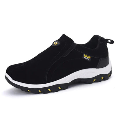 "Orthopedische wandelschoenen heren, slip-on stijl, lichtgewicht, ademend, anti-slip zool, comfort bij elk avontuur."