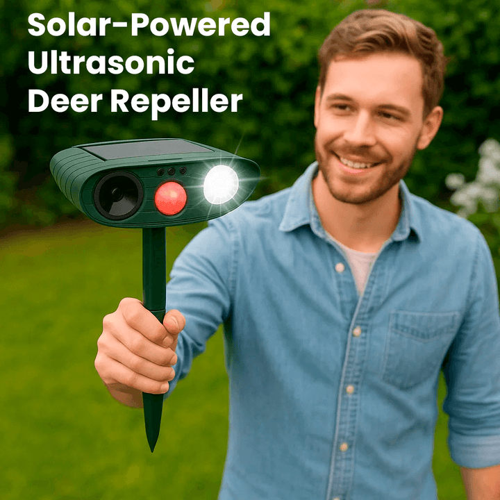 Ultramoderne dierenverjager mvb26. Ultrasoon met zonne-energie; weerbestendig voor efficiënt buitengebruik.