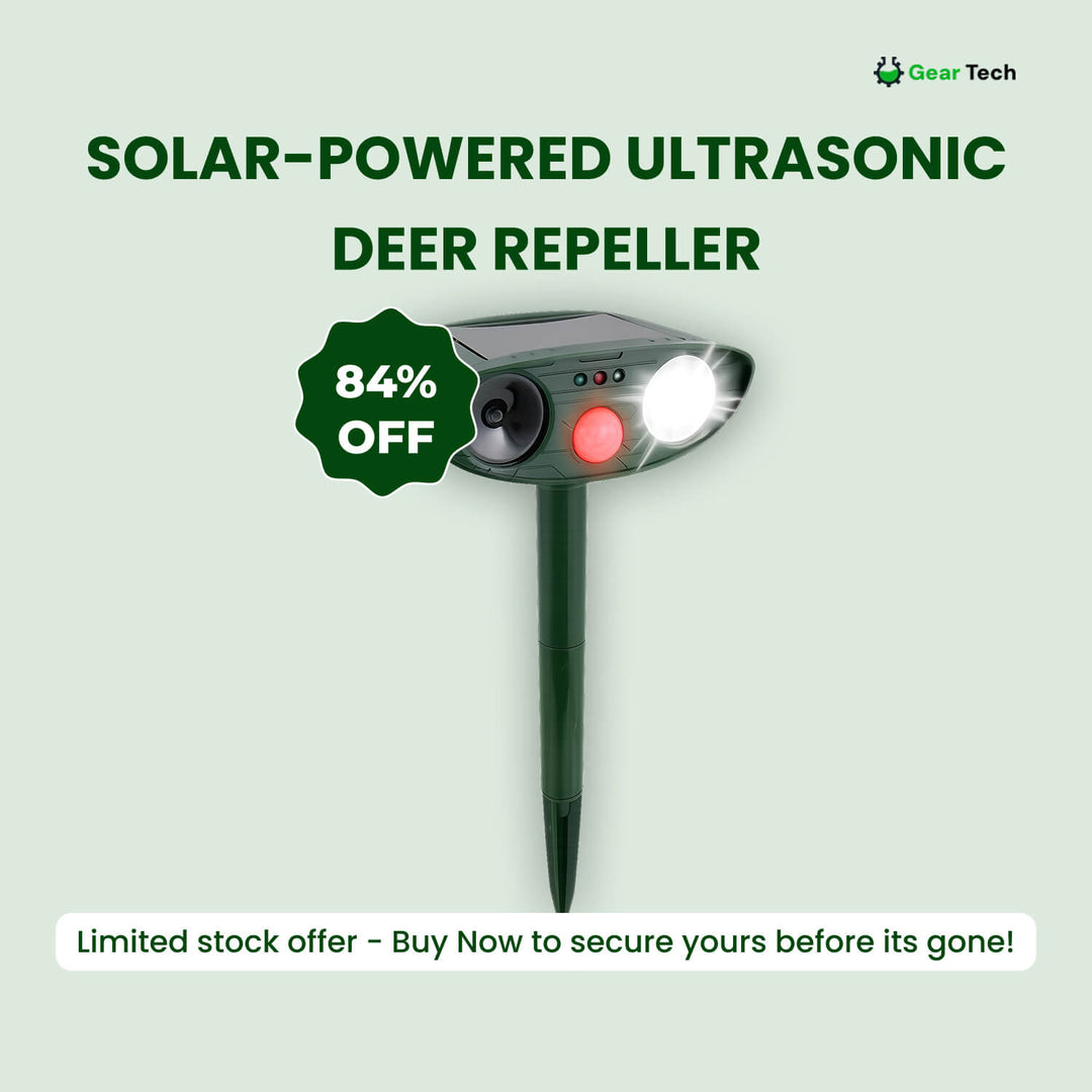Tuinaccessoire: ultrasoon hertenverjager op zonne-energie. Bewegingssensor voor optimale tuinbescherming.
