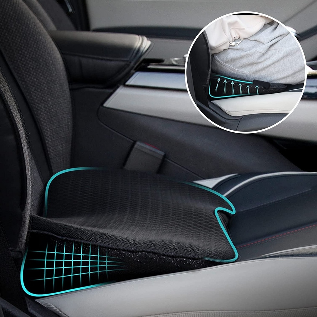 SANDSBERGORIGINALS auto accessoires: ergonomisch zitkussen verbetert houding en rijervaring.