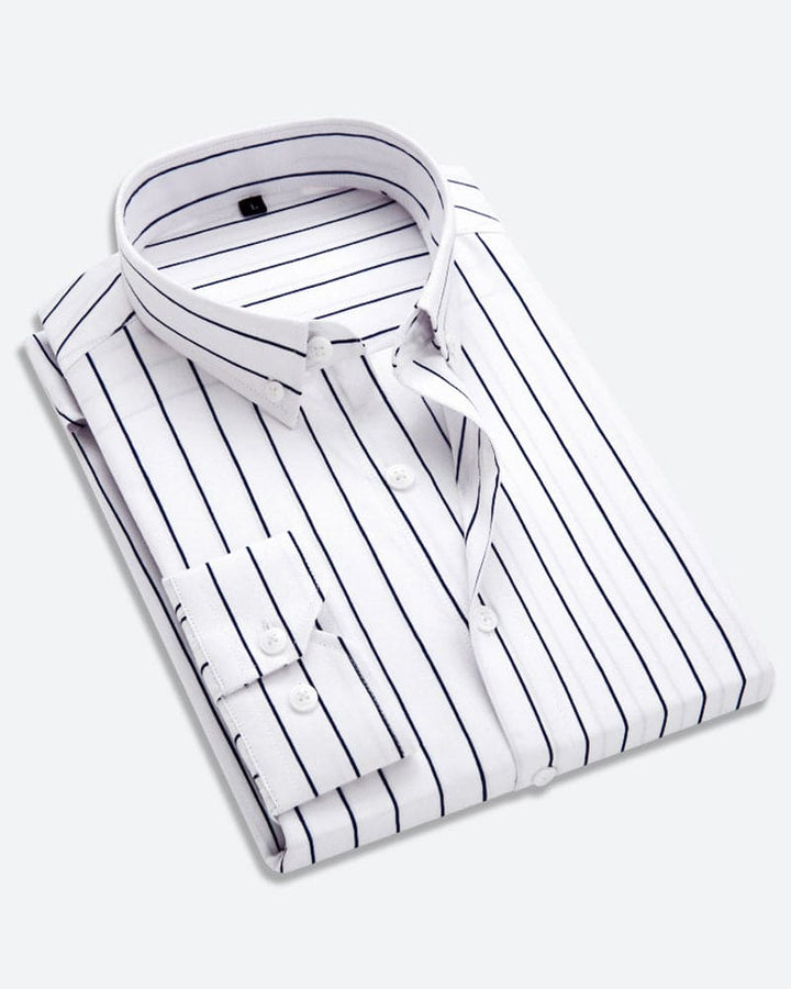 Heren gestreept overhemd Matteo, lange mouwen, stijlvol voor zowel casual als zakelijke looks.