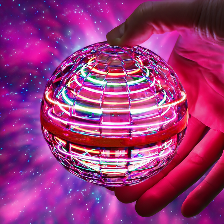 Vliegende bal met fel LED-licht, interactief kinderspeelgoed, USB oplaadbaar voor binnen- en buitenspel.