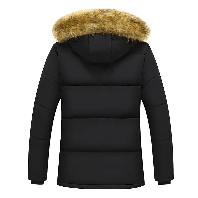 Warme heren winterparka met capuchon, ideaal als casual bovenkleding in grotere maten.