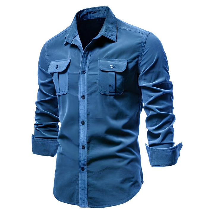 Heren casual overhemd met knoopsluiting, lange mouwen. Essentieel kledingstuk voor een modieuze man.