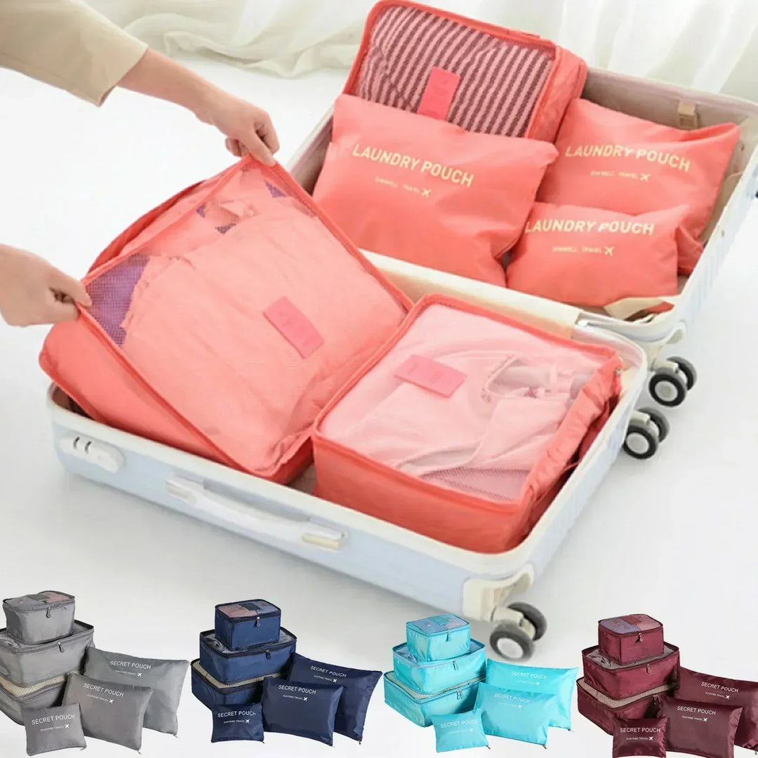 Uniseks reiszakken set, ideaal als koffer organizer voor geordend reizen. Houd je bagage netjes georganiseerd.