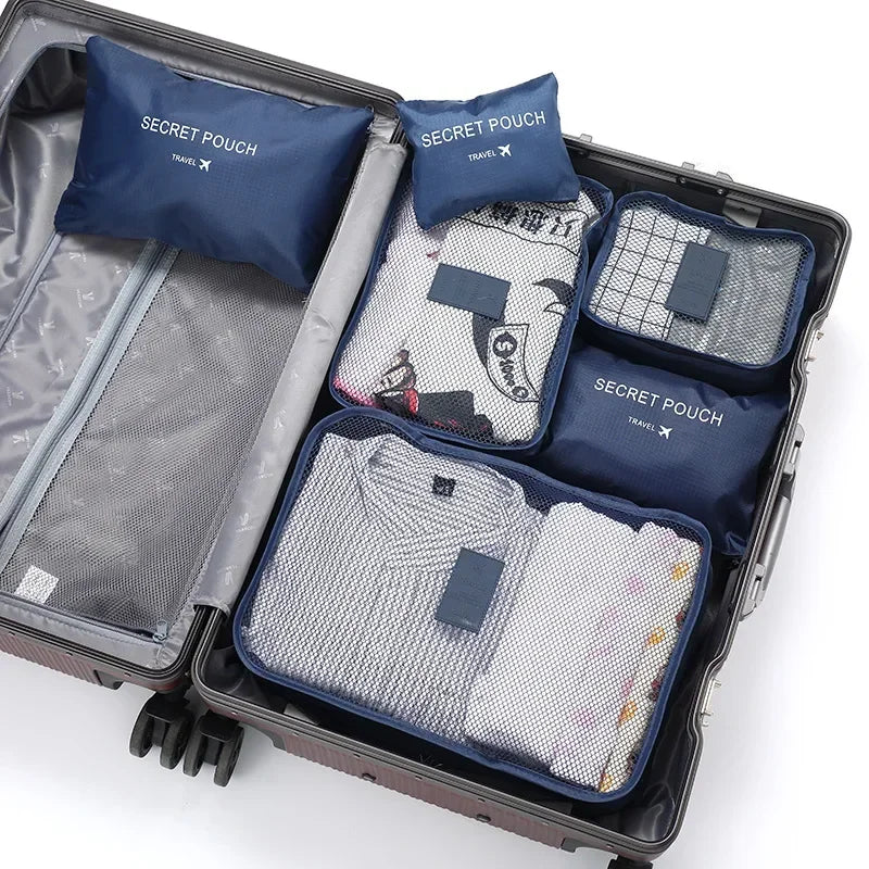 Veelzijdig opbergsysteem voor bagage; perfect voor kleding, schoenen en toiletartikelen tijdens het reizen.