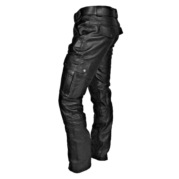 RoadVance heren biker-stijl broek, slim fit en zwart. Een moderne, comfortabele broek voor elke man.