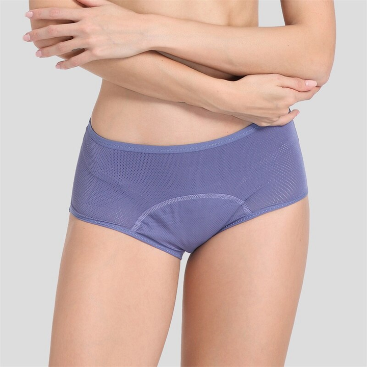 Lekvrije dames slipjes met bescherming tegen menstruatie. Ademend en hygiënisch ondergoed voor comfort.