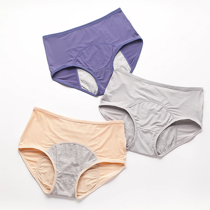 Zacht bamboevezel lekvrij menstruatieslipje voor dames. Ademend, stretch en comfortabel ondergoed.
