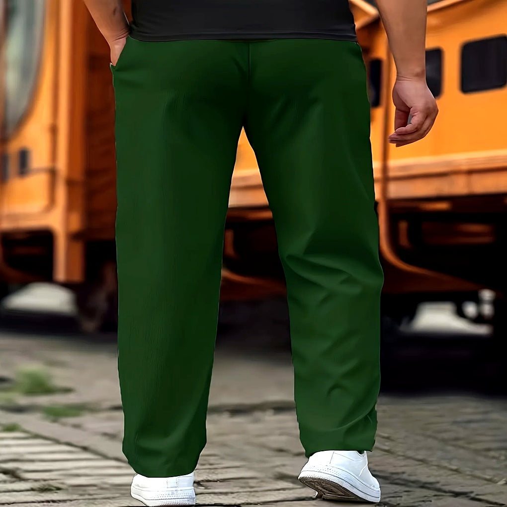 Comfortabele casual herenbroek van katoenmix, ideaal voor een relaxte maar stijlvolle dag. Elastische pasvorm.