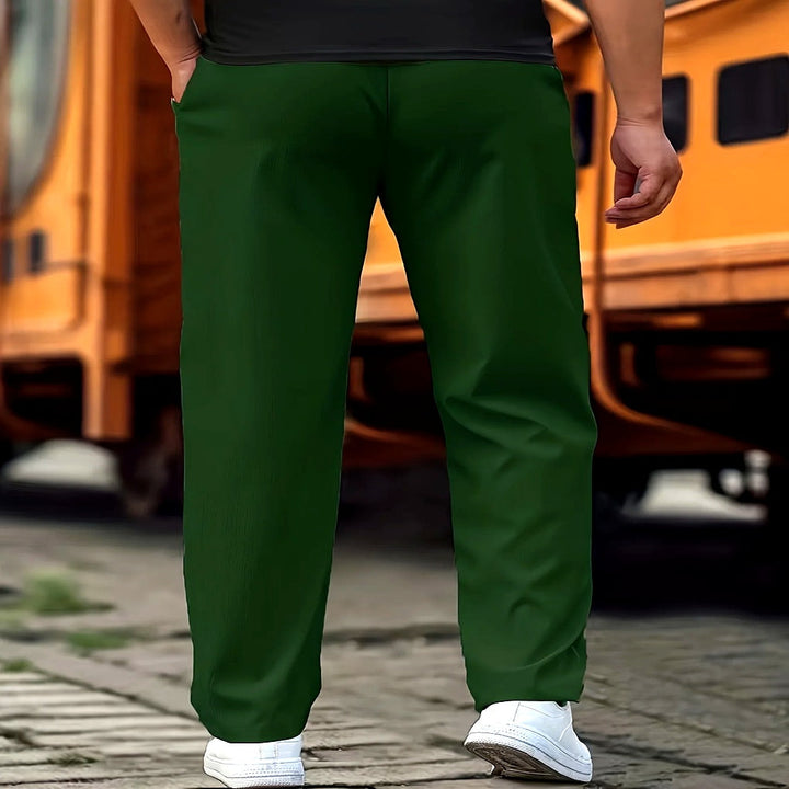 Comfortabele casual herenbroek van katoenmix, ideaal voor een relaxte maar stijlvolle dag. Elastische pasvorm.