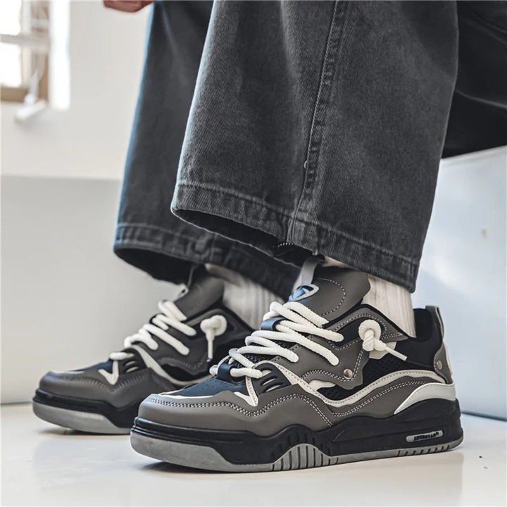 Grijze MVB26 heren sneakers, comfortabele en stijlvolle dagelijkse schoenen. Perfect voor vrijetijd.