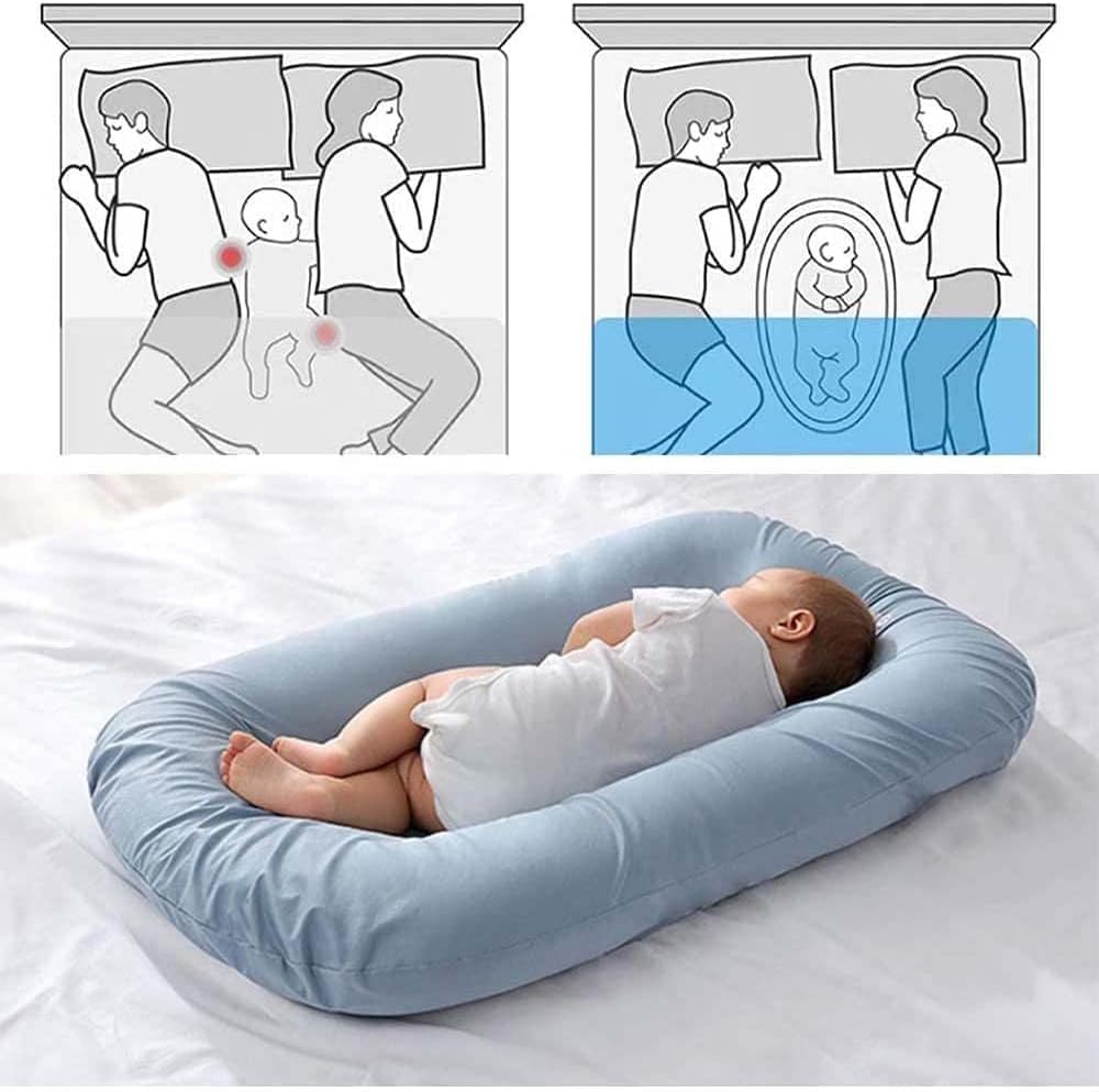 Veiligheid en comfort: dit babynest is ideaal voor je pasgeboren baby in elk bedje.