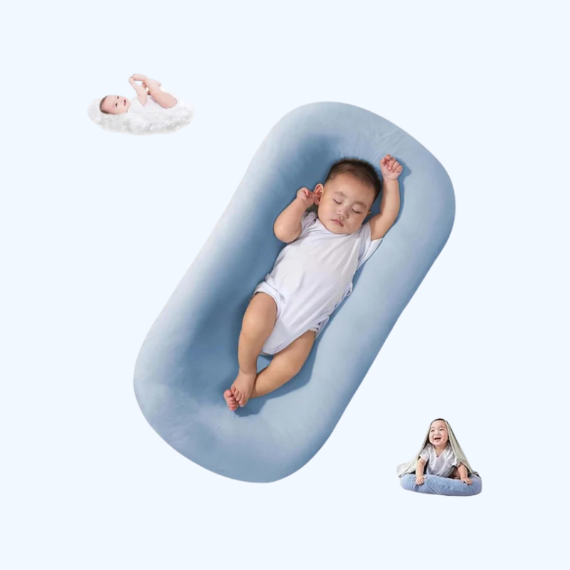 Babynest voor pasgeborenen van zacht ademend katoen, biedt comfort en veiligheid.