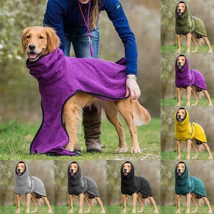 Verstelbare PetDryer badjas voor hond of kat, voor snel drogen en warmte na het bad. Comfortabel.