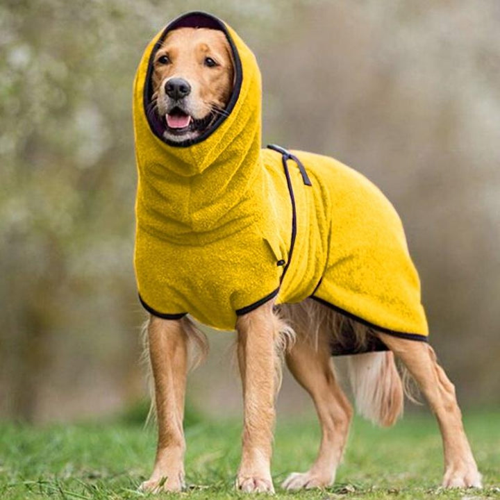 Warme PetDryer badjas voor honden, snel absorberend drooghanddoek materiaal; ideaal na zwemmen of wassen.