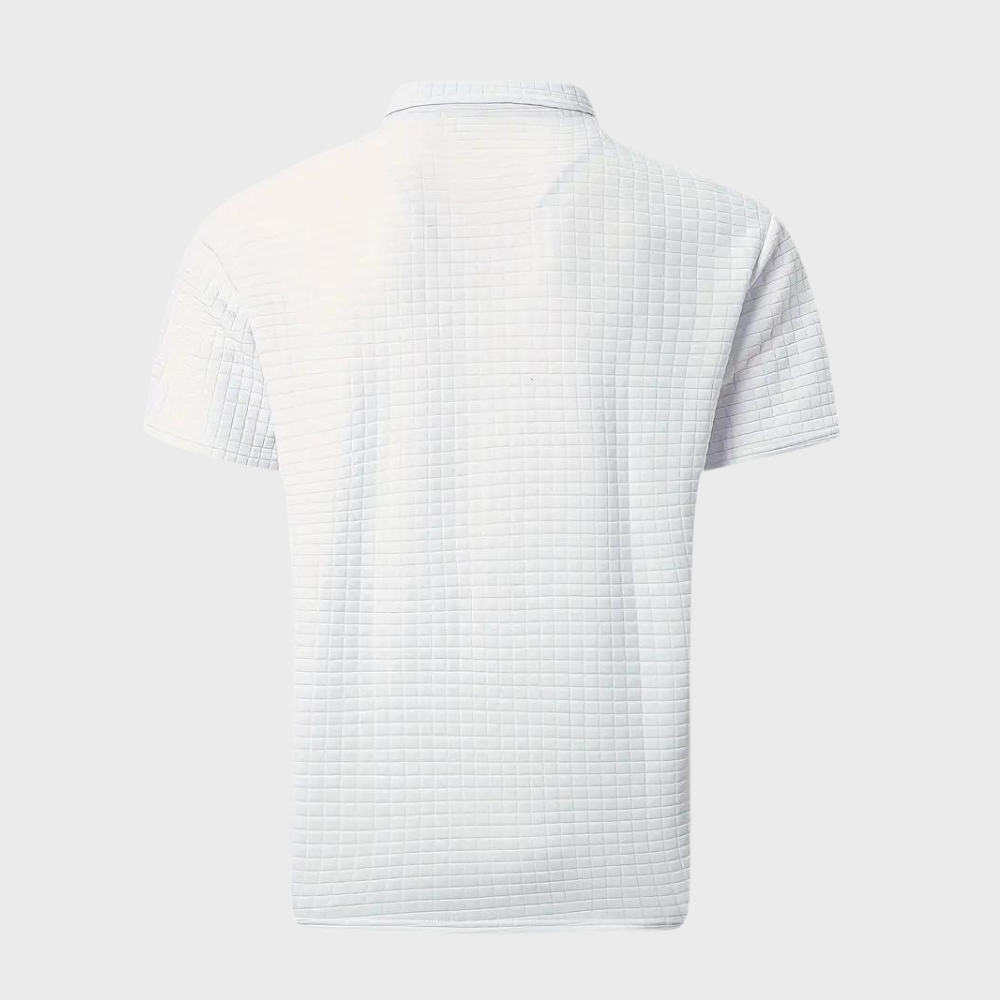 Groen heren poloshirt, frisse lentekleur, comfortabel voor een sportieve look.