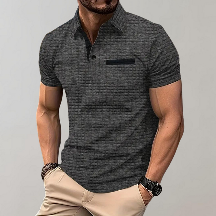 Elegant heren poloshirt, verfijnde casual stijl, perfect voor de stijlbewuste man.