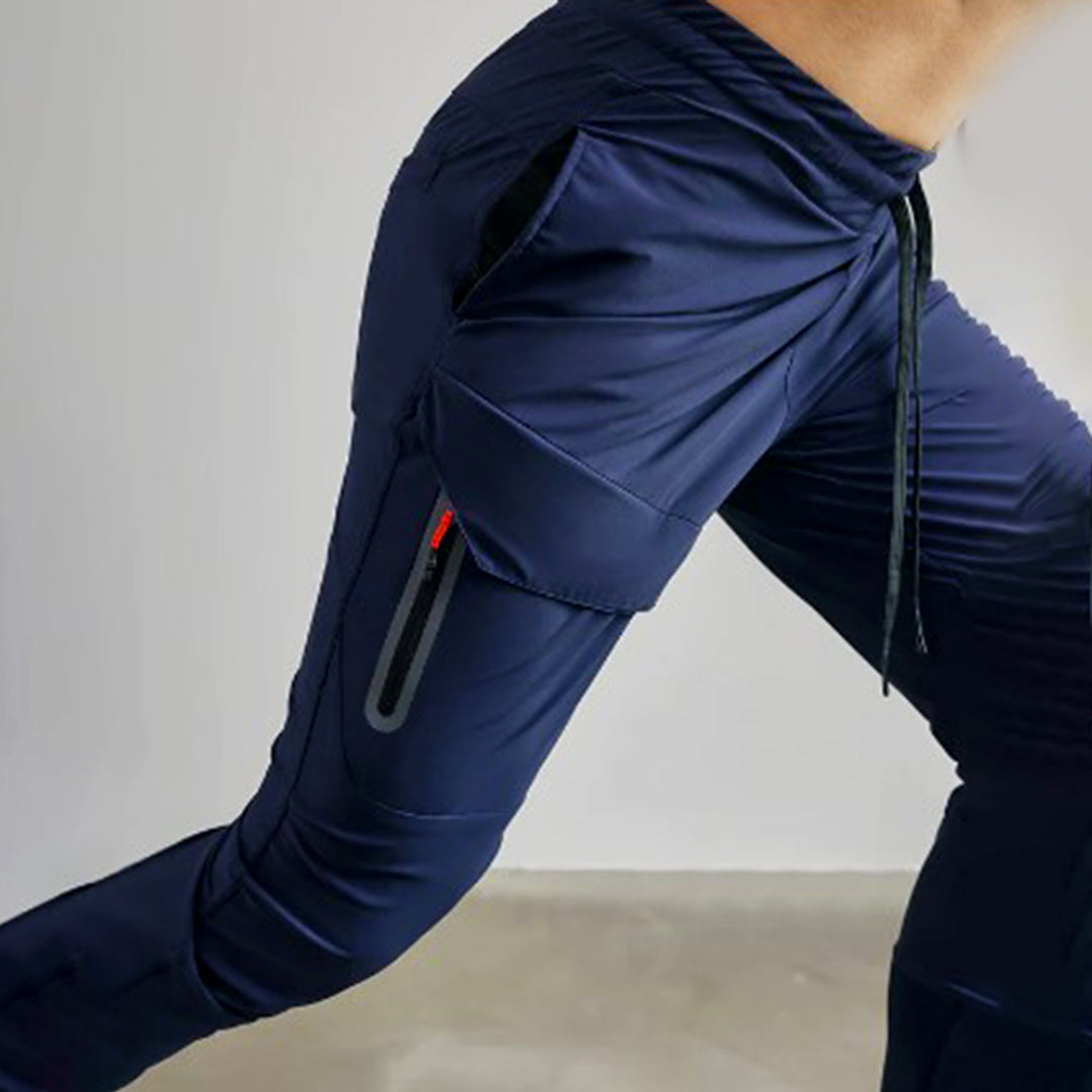 Vochtafvoerende heren joggers, lichtgewicht en sneldrogend voor intense trainingen.