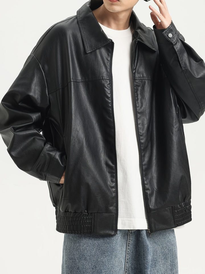 Comfortabel heren ritsjack in tijdloos zwart, modieuze bovenkleding voor elke dag. Perfecte pasvorm.