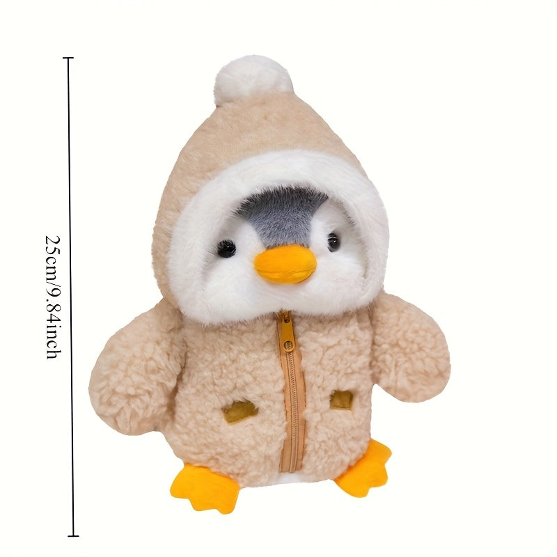 Zachte pluche pinguïn knuffels in roze, blauw en beige, ideaal babyspeelgoed.