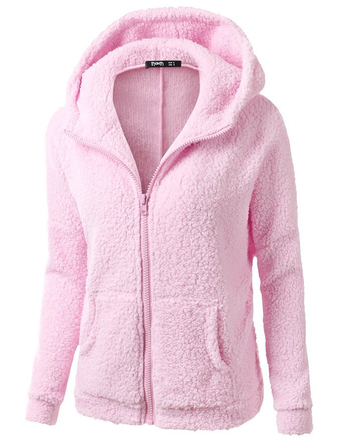 Warm en zacht effen fleece vest voor dames, met ritssluiting.