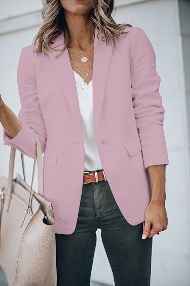 Stijlvolle effen Margaux blazer, ideaal als klassieke vrijetijdsblazer voor dames.