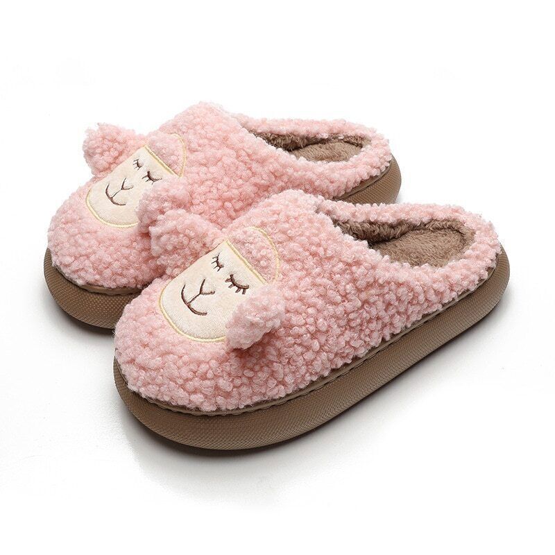 Cozy dames pantoffels met stevige antislip plateauzool, heerlijk voor thuis.