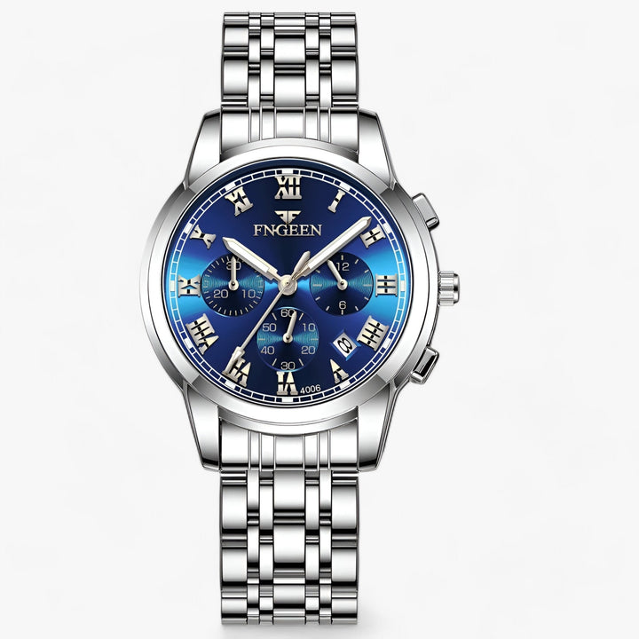 Clémence titanium dameshorloge: modern design, zilveren kleur, waterbestendig en betrouwbaar quartz.