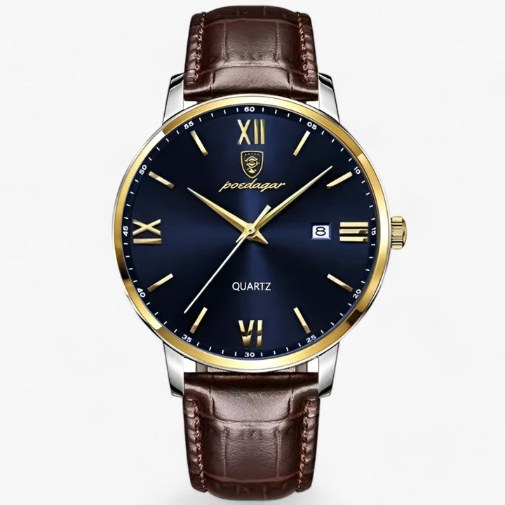 Stijlvol herenhorloge 'Adrien' met leren band, geschikt als dagelijks accessoire of voor formele kleding.