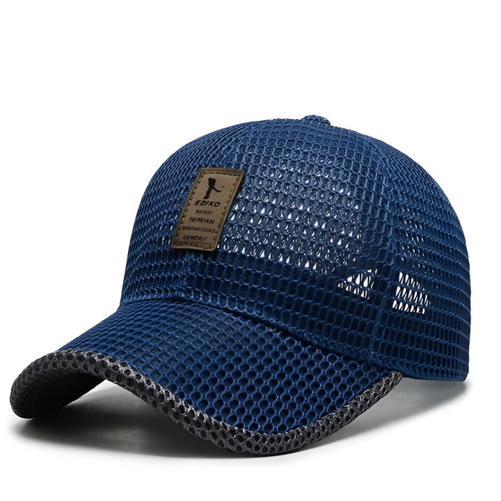 Vooraanzicht van de unisex ademende honkbalpet, strak design en lichtgewicht, geschikt voor running en outdoor sport.