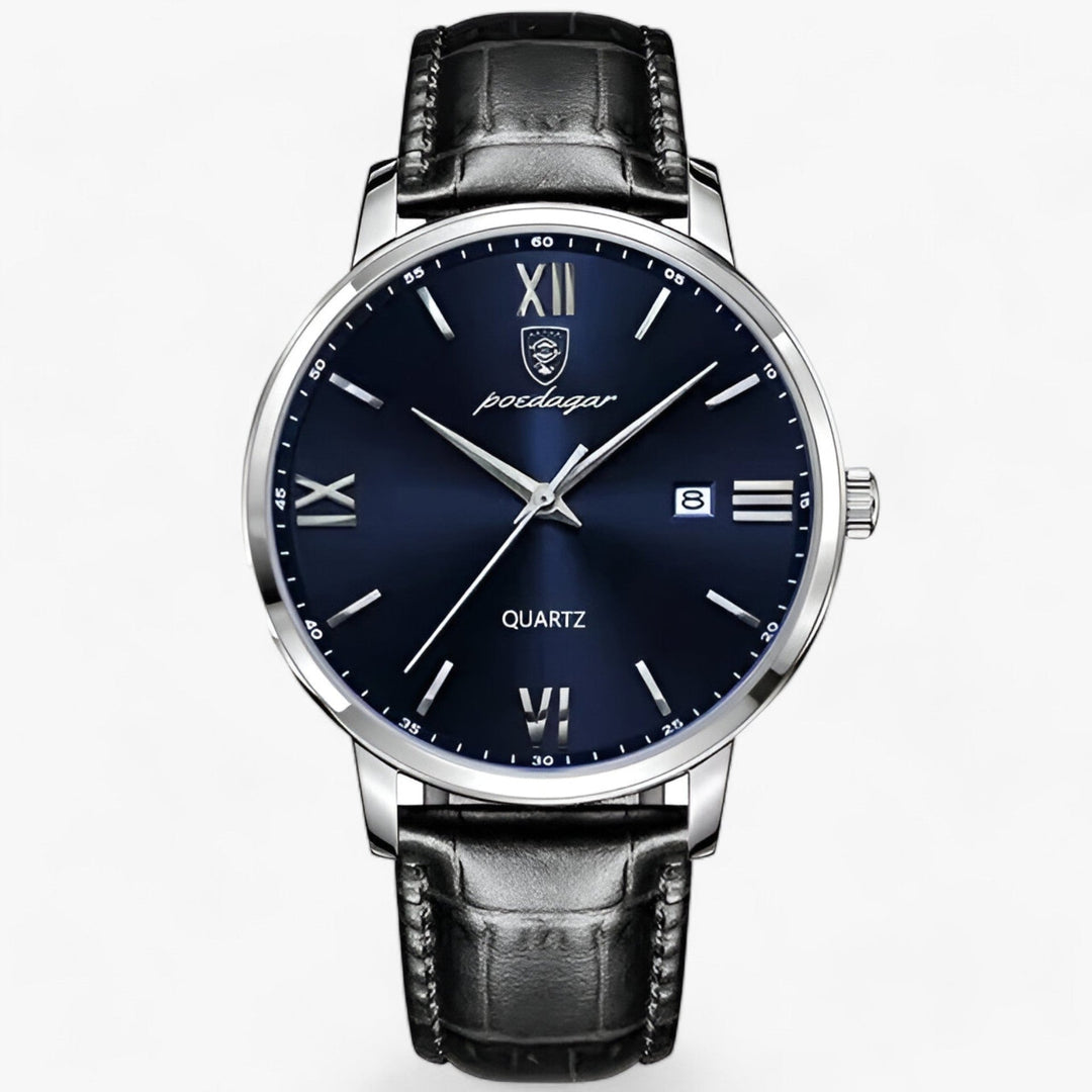 Herenhorloge 'Adrien' met stijlvol en tijdloos design, voorzien van een comfortabele leren band.