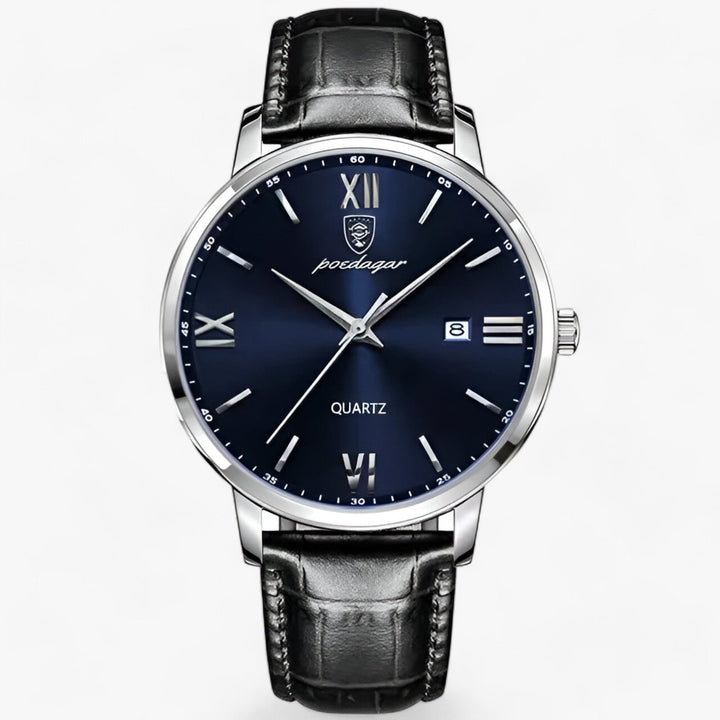 Herenhorloge 'Adrien' met stijlvol en tijdloos design, voorzien van een comfortabele leren band.
