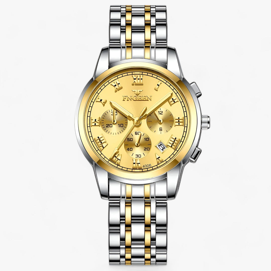 Elegant titanium dameshorloge, model Clémence, met zilveren kast en band; perfecte luxe accessoire.
