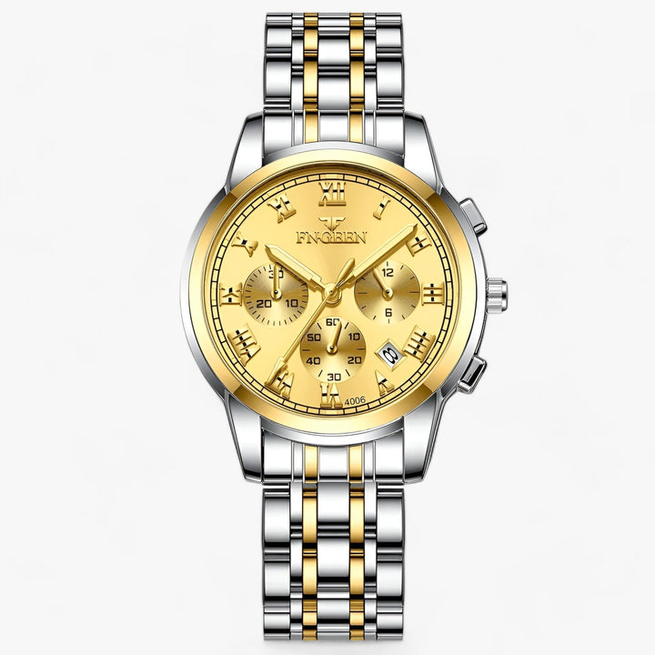 Elegant titanium dameshorloge, model Clémence, met zilveren kast en band; perfecte luxe accessoire.