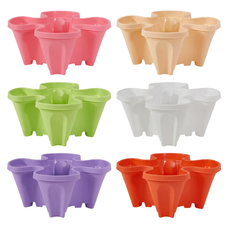 Detail van zelfbewaterende stapelbare plastic plantenbakken, ideaal voor duurzaam en efficiënt tuinieren thuis.
