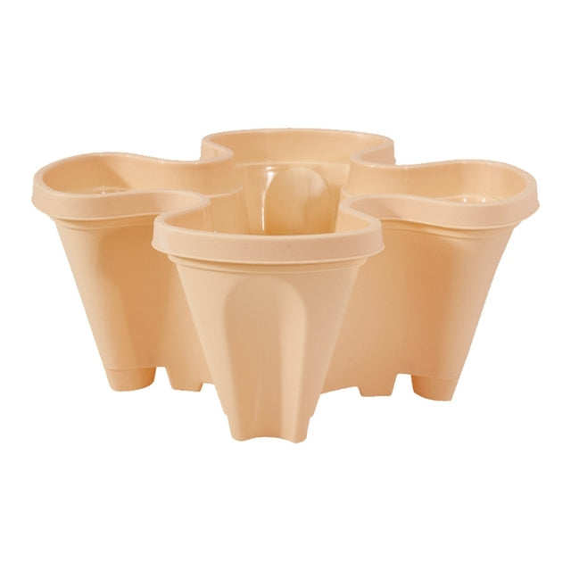 Duurzame plastic stapelbare plantenbakken voor verticale tuin, ideaal voor balkon en terras decoratie.