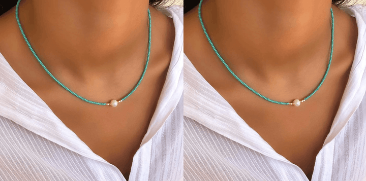 Verstelbare dames parelketting met zoetwaterparels, veelzijdig en chique accessoire.