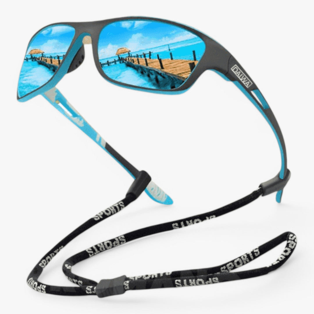 Lichtgewicht unisex sportzonnebril PRO+ met gepolariseerde lenzen voor optimale UV-bescherming bij fietsen, hardlopen of wandelen.